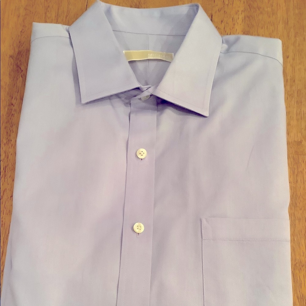 Michael Kors Men’s Cotton Light Purple Dress Shirt Size 17 32/33 Large